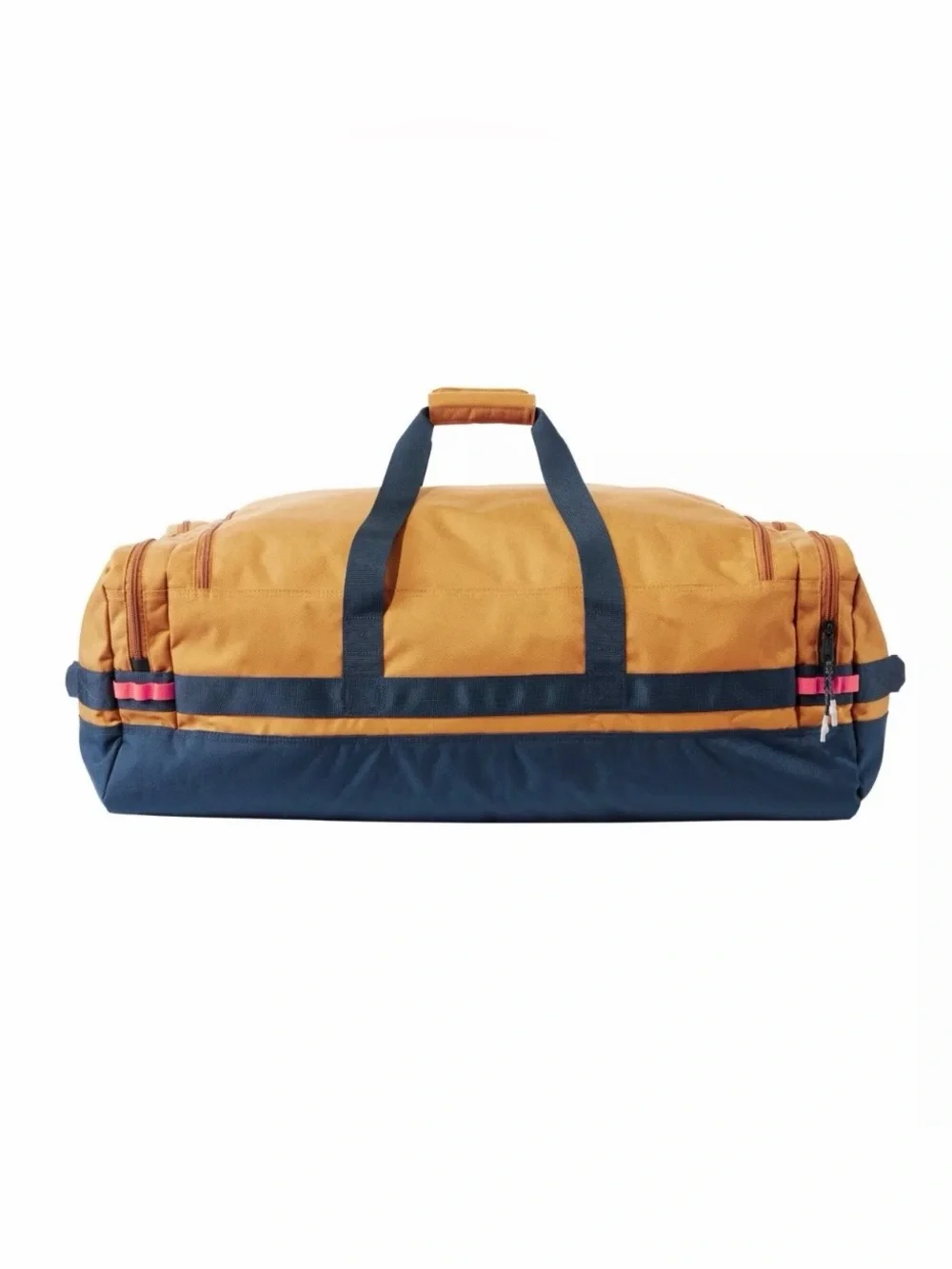 L.L. Bean Golden Tan and Navy Large Travel Duffel